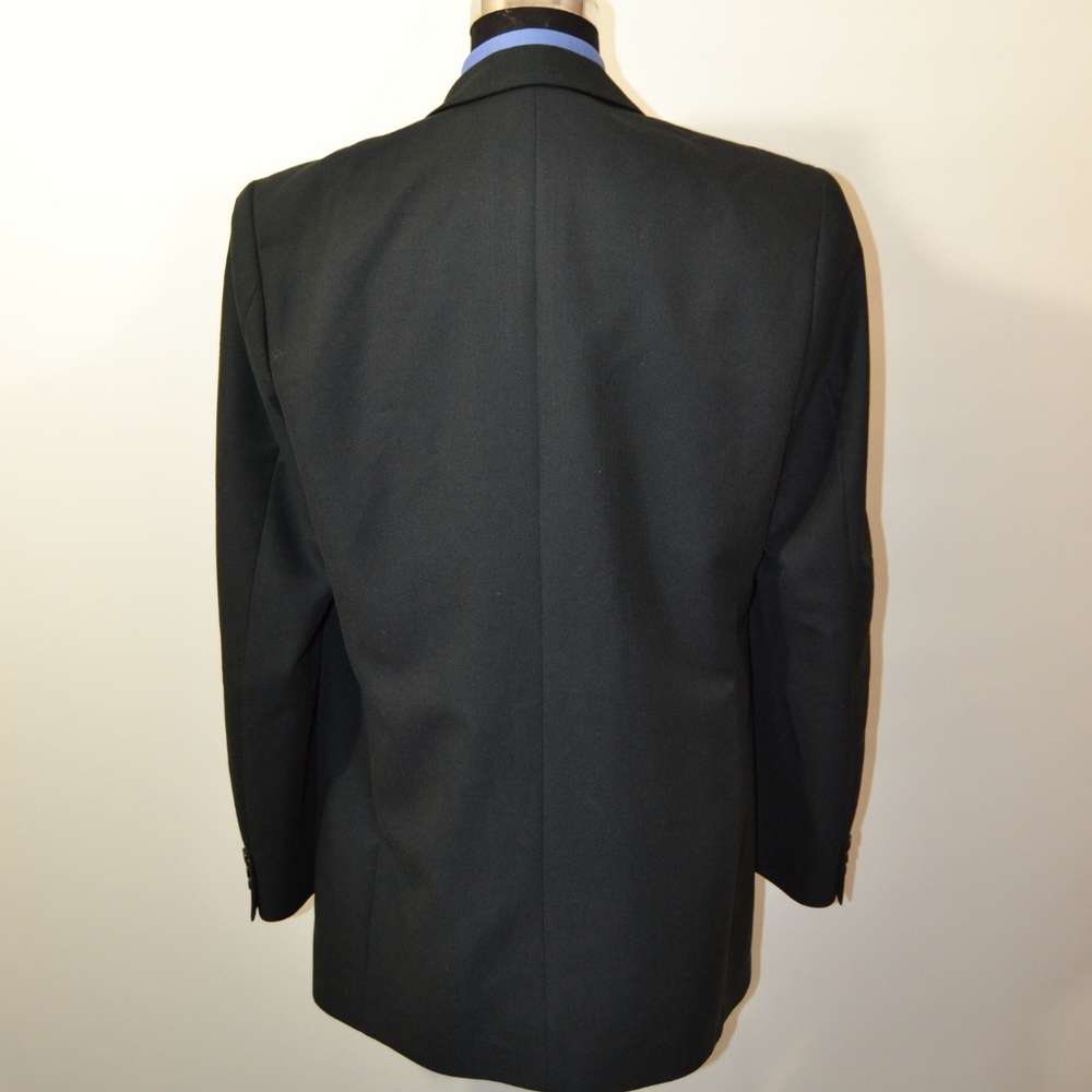Claiborne 42L Sport Coat Blazer Suit Jacket Black - Picture 4 of 8